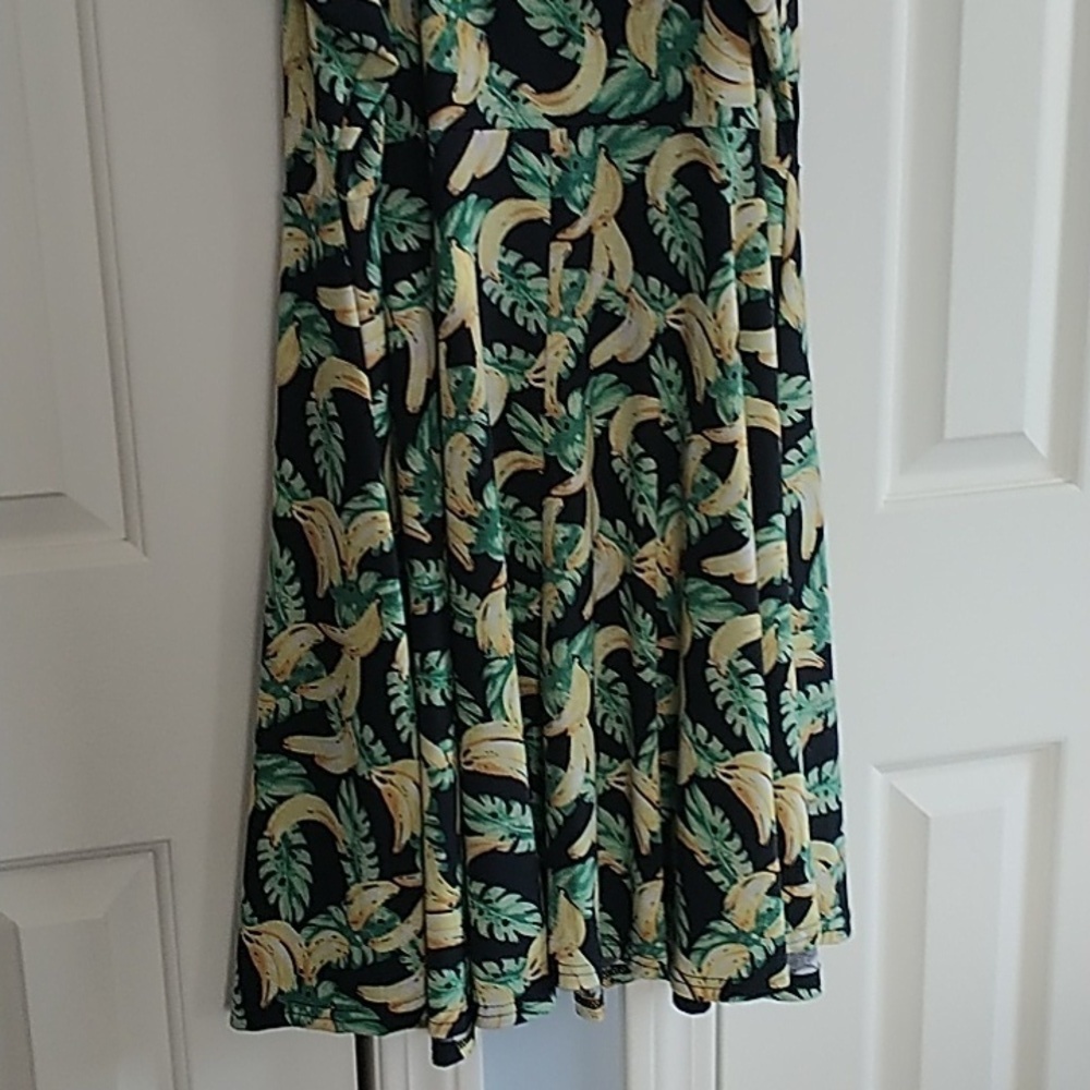 ACEVOG Summer Dress Bananas & Leaves Adjustable Spaghetti Straps V Neck XL - Picture 9 of 10